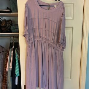 Elegant Lavender Midi Dress